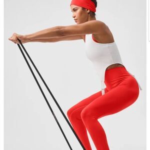 Alo Yoga Medium Orange low Waist Airlift Legging.